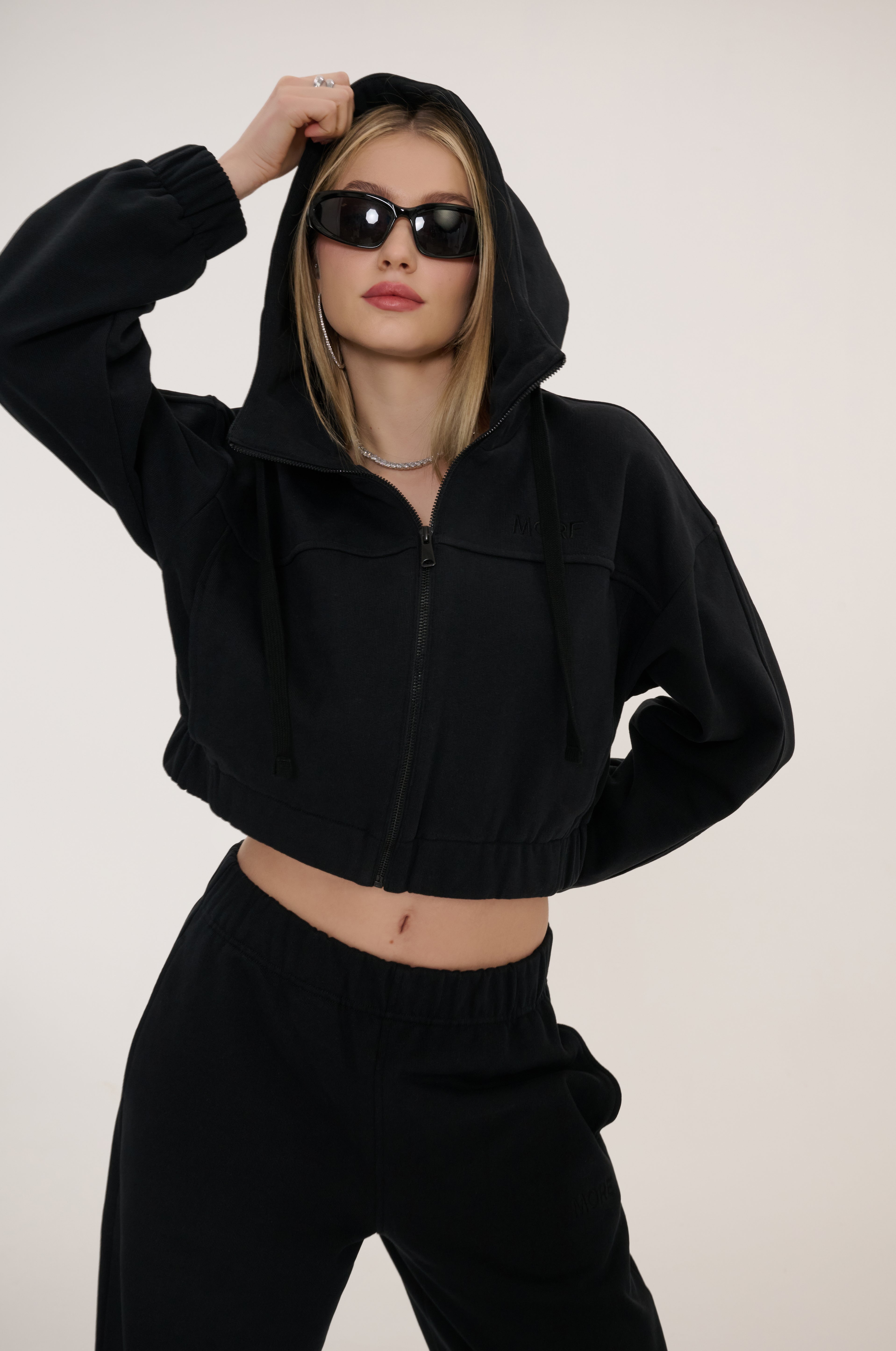 Indo Full Zip Crop Hoody